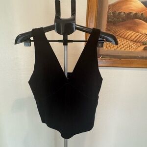 Banana Republic Black V-Neck Crop Top